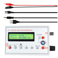 Penjana Isyarat Fungsi, FG-100 DDS, Kaunter Frekuensi, Julat Frekuensi Sinus 1Hz - 500Khz, dengan Ka
