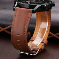 22mm Genuine Leather Watch Band Strap for Huawei Watch GT 4 3 2 46mm GT2/GT3 Pro Bracelet for Samsung Galaxy Watch 46mm Gear S3