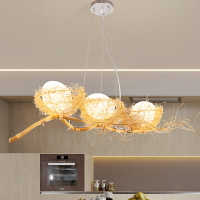 客廳燈簡約現代樹枝鳥巢餐廳吊燈創意吧臺臥室燈大氣家用北歐燈具