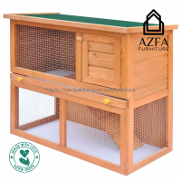 Kandang Kelinci Kayu Mini Tingkat | Rumah Kelinci Indoor Outdoor