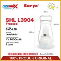 Surya Lampu Senter Emergency cas Rechargeable LED SQL L4301N / SHL L3507N / SHL L3904 Frosted Origin