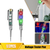 1/2Pcs Intelligent Voltage Tester Pen Screwdriver Test Pencil Induction Power Detector Circuit Indicator AC24-250/DC12-24V