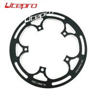 LITEPRO Chain Wheel Guard Plate Alloy 130BCD 52T Single Speed Chainring Sprocket Protection Disc Cover Folding Bike Part