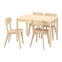 RÖNNINGE/LISABO 餐桌附4張餐椅, 樺木/樺木, 118/173 公分