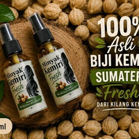 Minyak Kemiri Fresh 60 ml - Minyak Kemiri Jernih Asli - Minyak Kemiri Original 100% dari Biji Kemiri