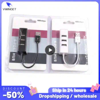 Docking Station Power Adapter High Speed Transmission Multi Splitter Adapter Portable Four Port Usb 2.0 Hub Computer Accessories