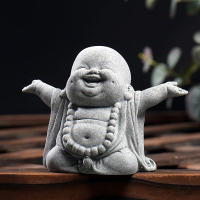 OwMell Japanese Jizo Monk Statue Praying Buddha Jizo Statue Figurine Memorial Statue Aquarium Decora
