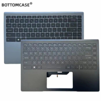 BOTTOMCASE® New For MSI Modern 14 MS-14D1 MS-14D2 M14 Laptop Upper Case Palmrest Cover With Keyboard US Gray White Backlit