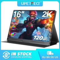 UPERFECT 2K Portable Gaming Monitor 120Hz 16 inch 2560x1600 HDR IPS Matte Computer Display VESA External Second Screen for PS5
