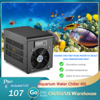 Aquarium Water Chiller Cooler Warmer with Pump 32-212°F Temperature Setting Suitable for 16gal Water for Home Aquarium Fish