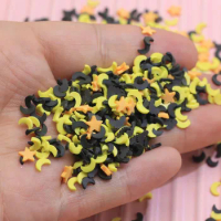 Mixed Moon Star Bat Slices Polymer Soft Halloween Clay Sprinkles For Slimes Filling Nails Art DIY Phone Decoration Accessories