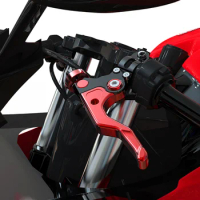 CNC Aluminum Short Stunt Clutch Lever Easy Pull Cable Wire Adjuster System Assembly Handle For Ducati 797 MONSTER 2017