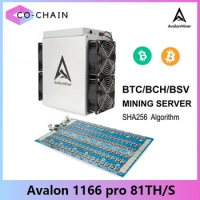 USED Avalon A1166 pro 81T±5% SHA256 ASIC miner BTC BCH Mining Avalon Miner Bitcoin Mining Asic BTC Miner Than Avalon 1126 pro