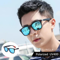 【SUNS】經典款時尚偏光墨鏡 Polarized太陽眼鏡 中性駕駛墨鏡 S53藍水銀(輕量/防眩光/遮陽/抗UV400)