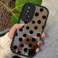 เคส Realme Narzo 20 Pro ฝาครอบลายจุดสีดำ ลายพื้นผิวกระจก เคสโทรศัพท์บางและนุ่ม