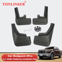 Tonlinker Interior Car 4 Wheels Mudguards Cover sticker For GWM Poer 4X4 2020 Car styling 4 PCS ABS Plastic Cover Stickers