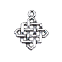 WYSIWYG 4pcs 25x21mm Lucky Chinese Knot Charm Charms For Jewelry Making Chinese Knot Charms Charm Chinese Knot