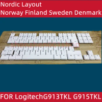 Original replacement key cap complete set of 87 key caps for Logitech G913TKL G915TKLNordic Layout Norway Finland Sweden Denmar