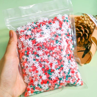 Christmas Sprinkle Polymer Clay Slices Slimes Flake DIY Resin Jewelry Crafts Snowflakes Xmas Nail Art Decoration Accessories 10g