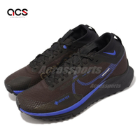 Nike 越野跑鞋 React Pegasus Trail 4 GTX 男鞋 黑棕 藍 防水 小飛馬 運動鞋 FB2193-200