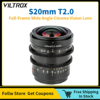 Viltrox S20mm T2.0 Full-Frame Camera Lens Wide Angle Cinema Vision Lens for Sony E mount Lens A9 A7M3 A7RIV A7III A7S A6500