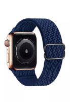 Biden Watch Strap Nilon Apple Watch Soft Pola Gelombang iwatch Strap 38/40/41mm DarkBlue