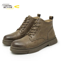 Camel Active New Autumn Winter Fashion Ankle Boots Comfortable Work Men PU Leather Shoes Outdoor Motorcycle Boots DQ120182