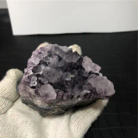 458g Natural Amethyst Crystal Agate Cluster Quartz Druzy Geode Stone Healing