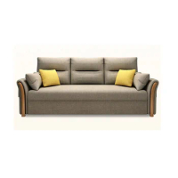 Modern wooden folding chair living room multi-function divan sleeper three seat sofa bed furniture