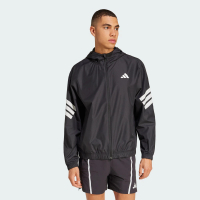 adidas 愛迪達 外套 男 運動連帽外套 GYM+3S WNDBREAK 黑 JM6753