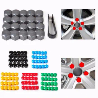 Car Tire Screw Cap Wheel Lug Nuts Caps Decorative Plastic Shell Auto Tyre Nut Bolt Protection Cover Wheel Nuts 22mm 17/19/21mm