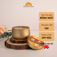 Nến Thơm Cao Cấp Caramel Popcorn (19) VIVIAN Vivian Vu's Candles Hũ Thiếc 100gr - Nến Thơm Sáp Đậu N
