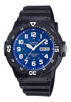 Casio Watches Casio Men's Analog Watch MRW-200H-2B2V Blue Dial with Black Resin Band Watch for Men