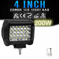 4inch 72W 12V 24V LED Car Working Light Spotlight Off-road Driving Fog Lamp Auto Truck Boat Universal Headlight 6000K 20000LM