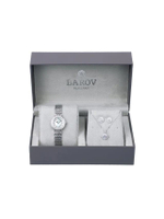 เซ็ตนาฬิกาข้อมือหรูผู้หญิง พร้อมสร้อยคอและต่างหู LRS3650S A สีเงิน