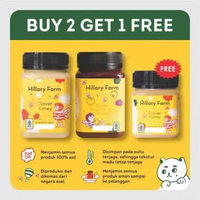 Hillary Farm Clover Honey + Clover Blackcurrant Honey Free Madu