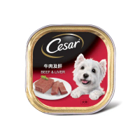 【Cesar 西莎】經典風味餐盒 100g*24入-牛肉及肝口味 (寵物/狗罐頭/狗食)