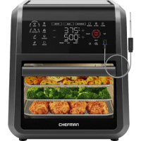 DUTRIEUX cooking air fryers on Digital Air Fryer+ Rotisserie, Convection Oven, 17 Screen Presets Fry, Auto Shutoff