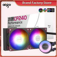Aigo CP120 240พัดลมระบายความร้อนด้วยน้ำ RGB 3pin 5V ARGB CPU 4pin Pwm Modulation Integrated Cooler เหมาะสำหรับ LGA 115x1700AM3