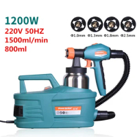220V High Pressure Electric Spray Gun Paint Latex Spraying Machine With 4 Nozzles N