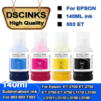 003 ET sublimation ink bottle For Epson ET2700 ET 2750 ET 3700 ET 4750 L1110 L3100 L3101 L3110 L3150 L5190 printer 140ml /bottle
