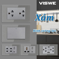 Ổ cắm tường, SRAN, có ổ cắm Thái / Mỹ / 3pin / 2pin / usb c, Công tắc đèn 1 / 2 / 3gang 1 / 2 / 3chi