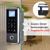 Fingerprint Door Lock Glasses Door Smart Electric Gate Opener RFID Card Password Electronic Gate Lock finger security Password