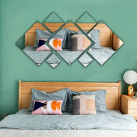 3D Mirror Wall Sticker DIY Acrylic Mirror Wall Stickers For TV Background Room Wall Decor bedroom Bathroom Home Decoration