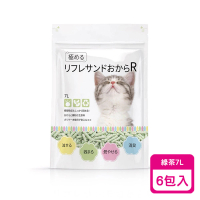 【瑞奇yoyo】天然環保豆腐砂-綠茶 7L 2.8kg/6包入(豆腐貓砂 豆腐砂 貓砂 環保砂 貓豆腐砂)