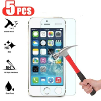 5Pcs Tempered Glass For Apple iPhone 6 6S 7 8 Plus SE 2020 2022 Protective Screen Protector