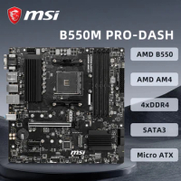 MSI B550M PRO-DASH Motherboard Supports Ryzen 9 5900X Ryzen 7 5800X 5700X3D CPU AMD AMD B550 Chipset DDR4 1xPCIe 3.0 Micro-ATX