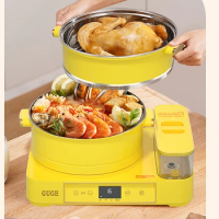 Electric Cooker Multifunctional Household Cooking and Stewing Integrated Hot Pot Stainless Steel Multi-layer Cooking Pot