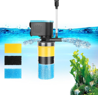 Aquarium Filter 3-Stage in-Tank Filter Internal Fish Tank Filter Power Filter Fish Filter for 10-40