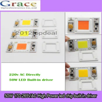 50W 170-265VAC High Power led chip built-in driver white LED, Full Spectrum LED